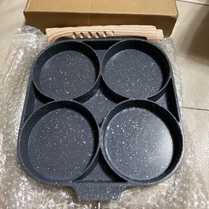 Non-Stick Black Pancake Pan with Wooden Handle